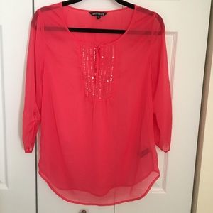 Express pink blouse top S BNWOT